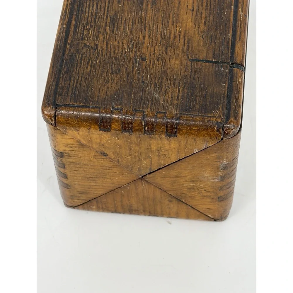 Antique Singer Sewing Machine Puzzle Box with Accessories Parts Roll Up